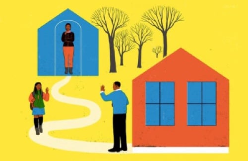 Divorcee distancing children